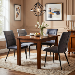 Sunvega Modern Velvet Dining Chairs with Soft Cushioned Seats and Iron Frames