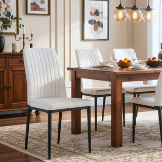 Sunvega Round MDF Dining Table for Kitchen with 42 Inch Spacious Tabletop