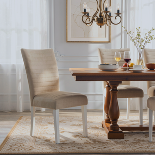 Sunvega Gray Velvet & White High Gloss Finish Side Chair with Wood Legs Set of 2