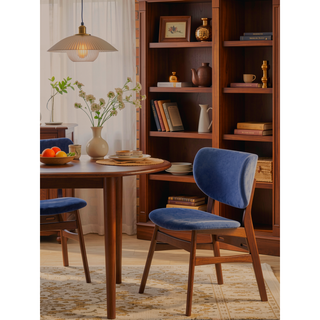 Sunvega Padded Upholstered Side Chair Set with Walnut Finish and Resistant Features