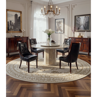 Sunvega Faux Leather Dining Chair Set of Two with Espresso Finish Wooden Legs