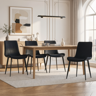 Sunvega PU Leather Dining Chairs with Ergonomic Design for Home and Office Use
