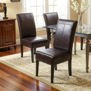 Sunvega Modern Upholstered Dining Chair with T-Stitch Design and Wood Legs