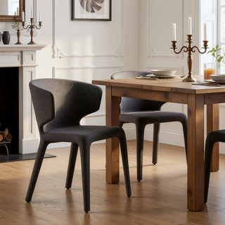 Sunvega Mid-Century Modern Dining Chairs Set of 2 with Faux Leather Upholstery