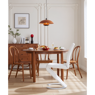 Sunvega Z-Shape Dining Chair with Padded Seating and PU Finish Kit of 2