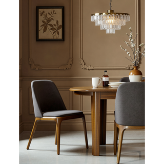 Sunvega Modern Tan Faux Leather Upholstered Dining Chair for Home Office
