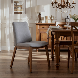 Sunvega Walnut Finish Rectangular Wooden Tabletop Casual Dining Furniture