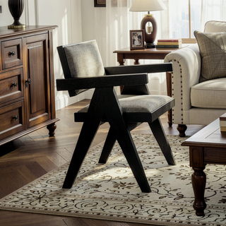 Sunvega Black Contemporary Metal Trestle Base Dining Table Rectangle 1pc
