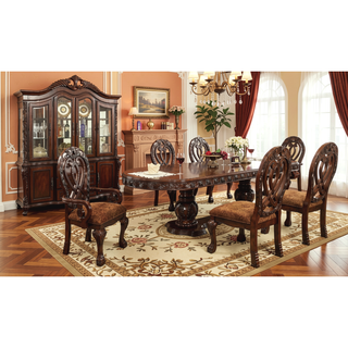 Sunvega Traditional Solid Wood Dining Chairs with Intricate Carved Details and Lion Claw Feet