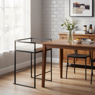 Sunvega Contemporary Stackable Counter Stool with Upholstered Padded Seat