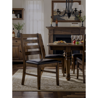 Sunvega Contemporary Round Dining Table with Drop Leaf in Solid Rubber Wood