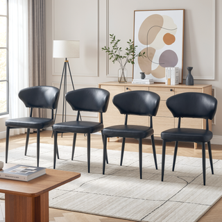 Sunvega Ergonomic Dining Chair with Curved Backrest for Comfortable Minimalist Design