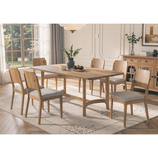 Sunvega Modern Scandinavian 2pc Side Chair with Upholstered Seat and Splat Back