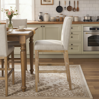 Sunvega Modern Upholstered Bar Stools with Padded Seats for Kitchen Dining