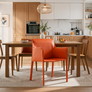 Sunvega Modern Dining Chair in Gray with Durable Metal Frame and Leatherette Upholstery