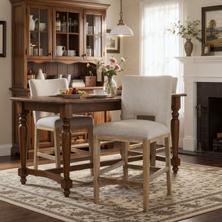 Sunvega Modern Upholstered Bar Stools with Padded Seats for Kitchen Dining