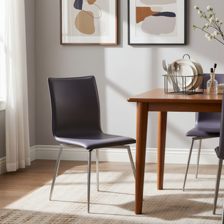 Sunvega Mason Contemporary Upholstered Chair with Swivel Seat and Stainless Steel Base