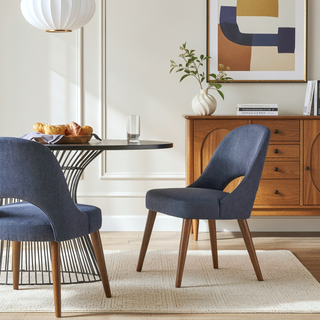 Sunvega Nola Textured Tan Upholstered Dining Chairs with Dark Brown Wood Legs Set of 2