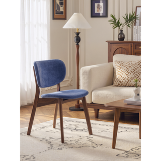 Sunvega Mid-Century Modern Dining Table with Walnut Finish and Sleek Design