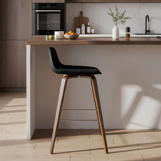 Sunvega Mid Century Modern Bentwood Counter Bar Stool Set of Two