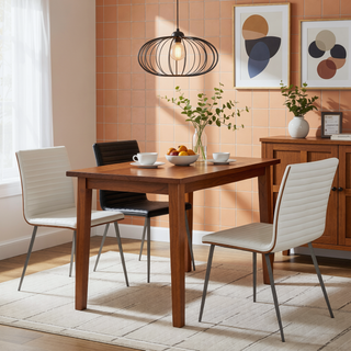 Sunvega Mason Contemporary Dining Accent Chair with Swivel and Faux Leather