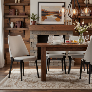 Sunvega Modern Blue Velvet Upholstered Dining Chairs Set of 2