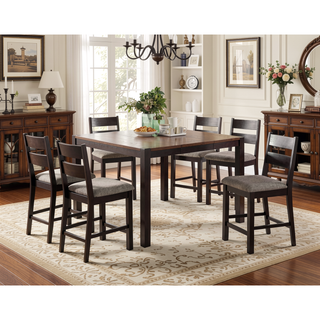 Sunvega Industrial U-Shape Metal Legs Walnut Black Finish Two Tone Design Bench