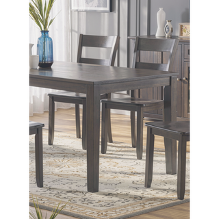Sunvega Contemporary Rectangular Dining Table with Wood Base and Gray Finish