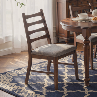 Sunvega Walnut Finish Extendable Dining Table with Self Storing Leaf Wooden Furniture