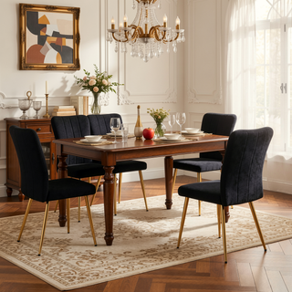 Sunvega Modern White Teddy Wool Dining Chair with Gold Plated Metal Legs for Living Room