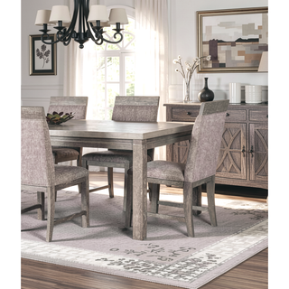 Sunvega Transitional Two Tone Padded Side Chair in Gray and Stone Gray Finish