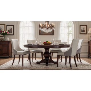 Sunvega Modern Upholstered Dining Chairs Set of 2 in Tan Faux Leather