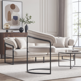 Sunvega Modern Upholstered Leatherette Dining Chair with Backrest for Dining Room