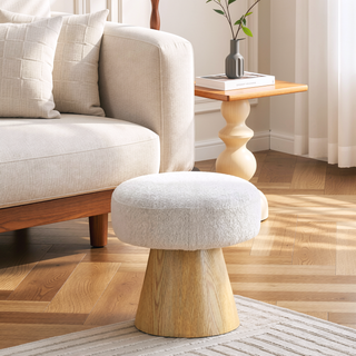 Sunvega Fully Assembled Upholstered Dining Bench with Wood Legs and Non-Slip Pads