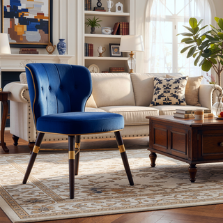 Sunvega Elegant Modern Dining Chair with Criss Cross Gold Metal Base