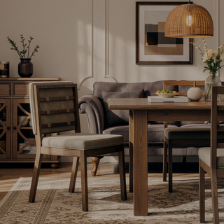 Sunvega Latte and Leather Soft Back Chair Set of Two with Softer Modern Design