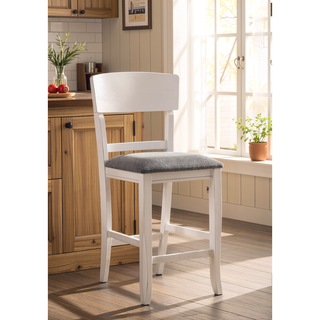 Sunvega Modern Gray Rubber Wood Dining Table with Two Built-in Storage Shelves