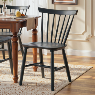 Sunvega Mid-Century Modern Dining Chairs with Spindle Back and Shaker Legs