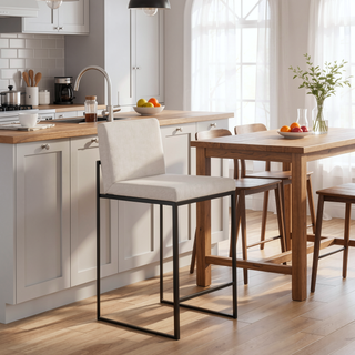 Sunvega Fuji Contemporary High Back Counter Stool with Padded Seat and Backrest