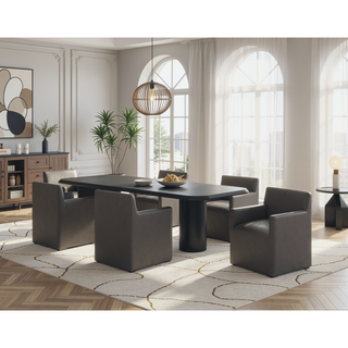 Sunvega Modern Dining Chair in Luxurious Faux Leather for Dining Room