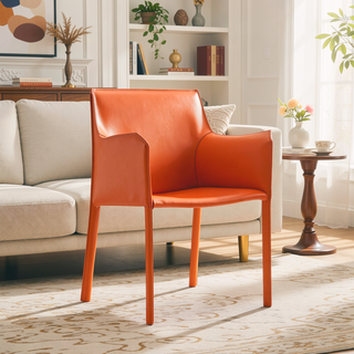 Sunvega Modern Dining Chair in Gray with Durable Metal Frame and Leatherette Upholstery
