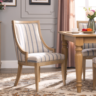 Sunvega Martha Stewart Lily Pond Farmhouse Dining Chair with Nailhead Trim