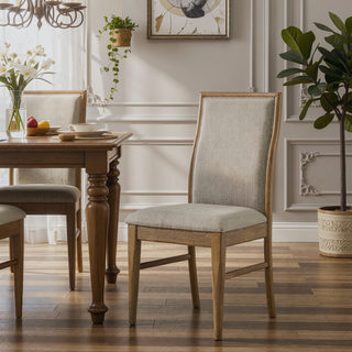 Sunvega Barley Upholstered Dining Side Chair with Ergonomic Backrest and Foam-Padded Seat