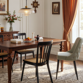 Sunvega Light Grey Tufted Dining Chair Set with Cushioned Seat and Tapered Legs