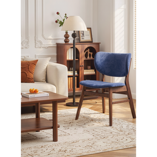 Sunvega Green and Walnut Padded Side Chair Set with Water Resistant and Scratch Resistant Finish