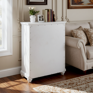 Sunvega Coastal Style Oyster Shell Gray 7-Drawer Chest with Easy Assembly