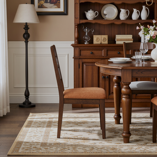 Sunvega Upholstered Dining Chairs with Polyester Fabric and Sturdy Construction