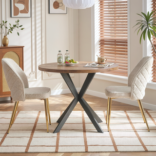 Sunvega Modern Gray Velvet Dining Chairs with Hollow Back and Gold Metal Legs Set of 4