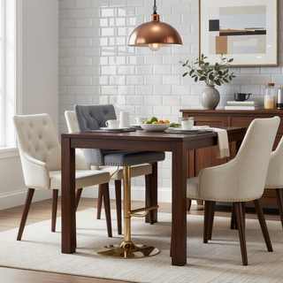 Sunvega Adjustable Swivel Bar Stool with Velvet Upholstery and Gold Base