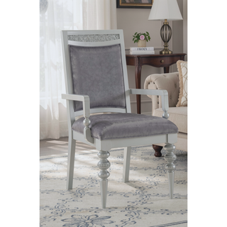 Sunvega Extendable Dining Table with Removable Leaf and Sparkling Rhinestone Inlays